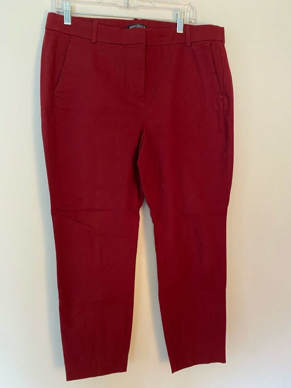 Maroon Women's JCrew Mercantile Size 14 Ankle Pants.  Excellent condition!